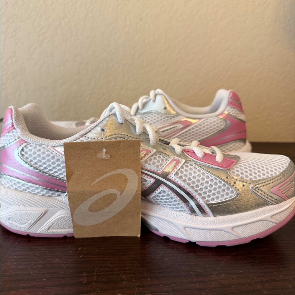 ASICS Women's Gel-1130 White Silver Pink Athletic Shoes - Picture 6 of 8